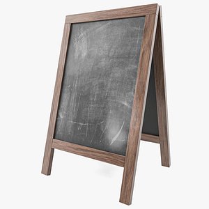 3D Chalkboard street display mockup 03