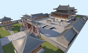 Chinese Ancient Temple  Traditional Chinese Courtyard