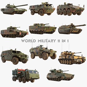 World Military Army Collection 11 in 1 3D model