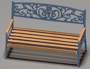 3D street bench