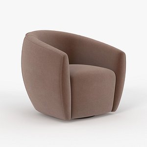 Urja Modern Classic Brown Barrel Chair model