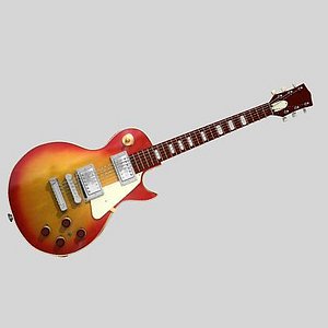 gibson les paul electric guitar 3d model