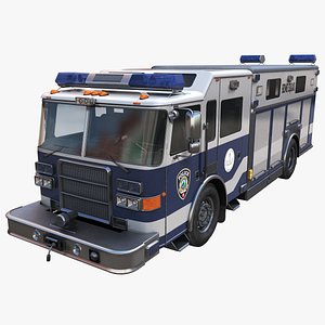 Police Bomb Squad EOD Truck 3D