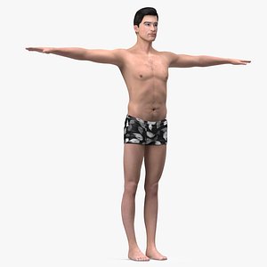 Marvelous Designer CLO Male underwear shorts briefs 3D Model 3D model