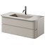 Ovale Vanity Unit With 2 Drawers And Bathroom Cabinet
