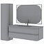 Ovale Vanity Unit With 2 Drawers And Bathroom Cabinet