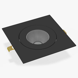 3D model Square Modular Ceiling Light Black