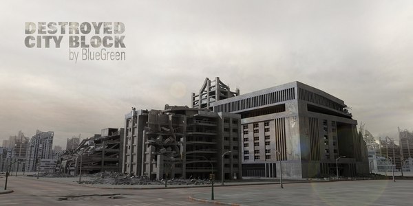 3d model ruined scene