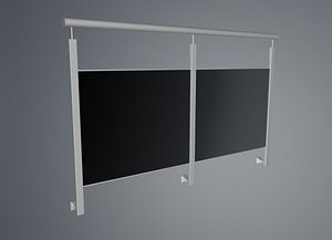 railing balcony 3d model