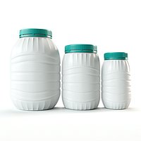 Ribbed Plastic Food Storage Jar Container Set