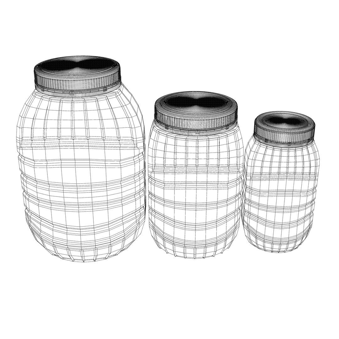 Ribbed Plastic Food Storage Jar Container Set model https://p.turbosquid.com/ts-thumb/pJ/FVlLnT/mV/plastic_jar_containers2wr0000/jpg/1792471832/1920x1080/fit_q87/073697f224b56e1d343b7c8fc9cf7c3dfc8e9318/plastic_jar_containers2wr0000.jpg
