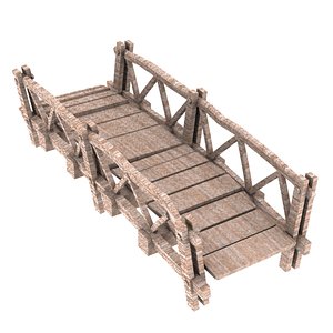 cartoon wood bridge