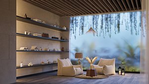 collection set of sauna and spa massage parlors