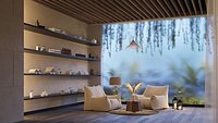 collection set of sauna and spa massage parlors