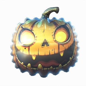 3D Scary pumpkin foil helium balloon 03