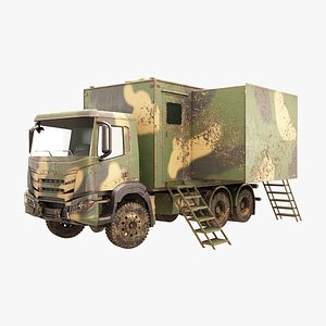 Generic Military Command Truck Sand Camo Dirt and Rust