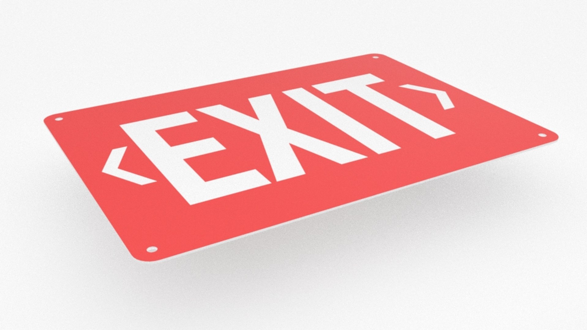 3D model exit sign - TurboSquid 1627405