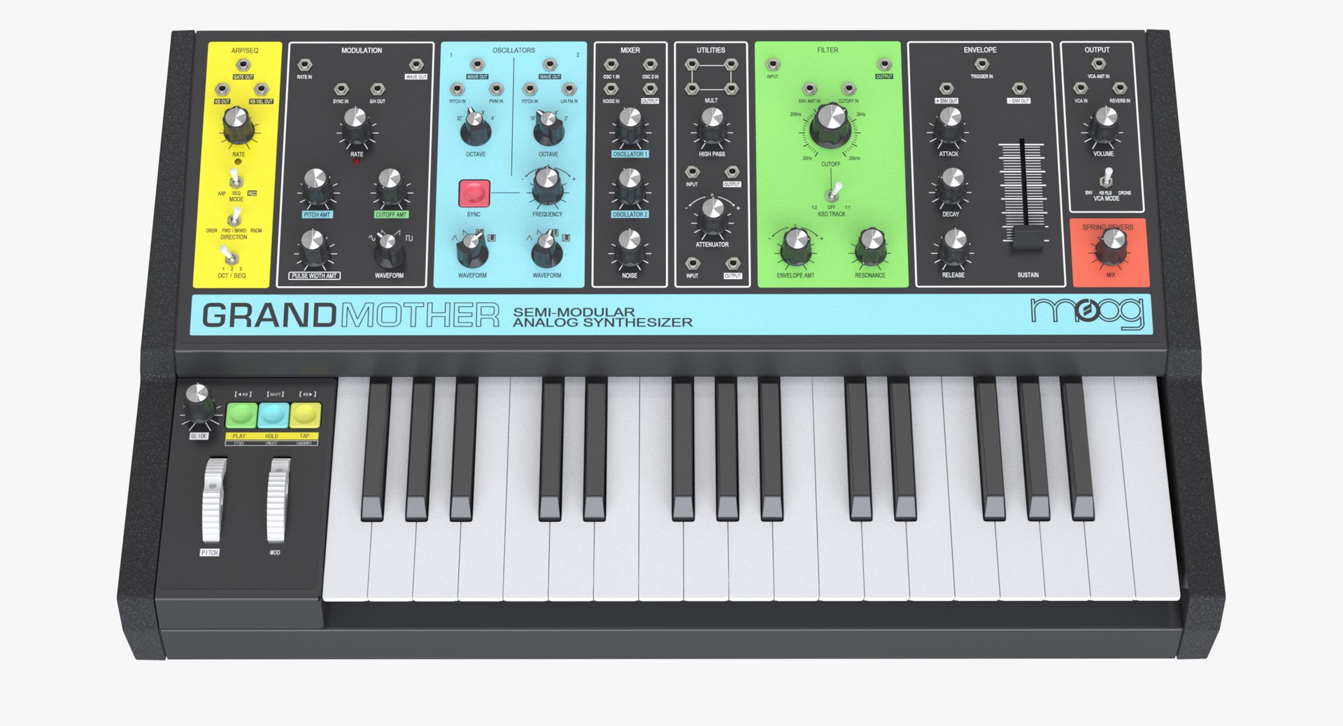 photoreal synthesizer moog grandmother 3D model https://p.turbosquid.com/ts-thumb/pJ/KVc72b/AqWo7vxl/a7/jpg/1529478627/1920x1080/fit_q87/724e2e3a7f4a5b3b0443db8b31709aeedf5db564/a7.jpg