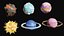 Toy planets Free 3D model