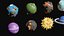 Toy planets Free 3D model