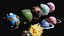 Toy planets Free 3D model