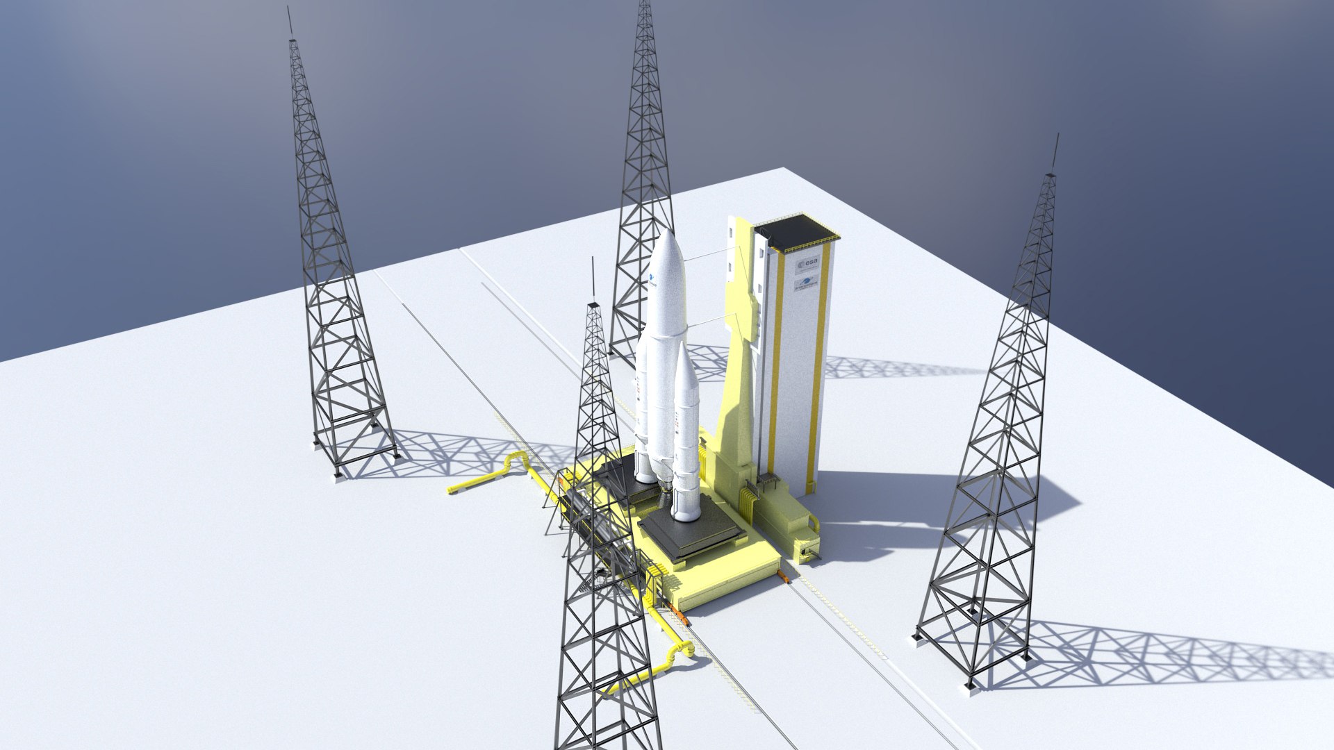 3D Model Ariane 5 Launch Pad - TurboSquid 1986696