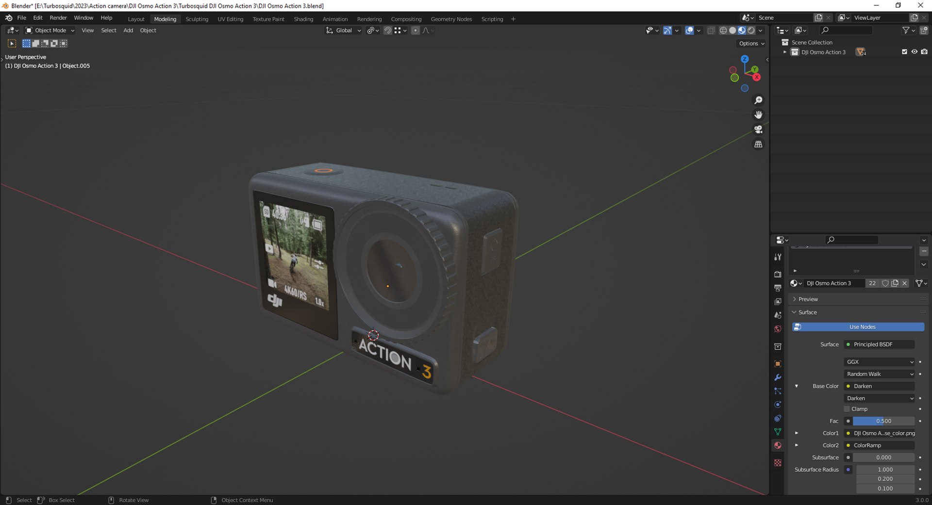 3D Model Action Camera DJI Osmo Action 3 - TurboSquid 2133596