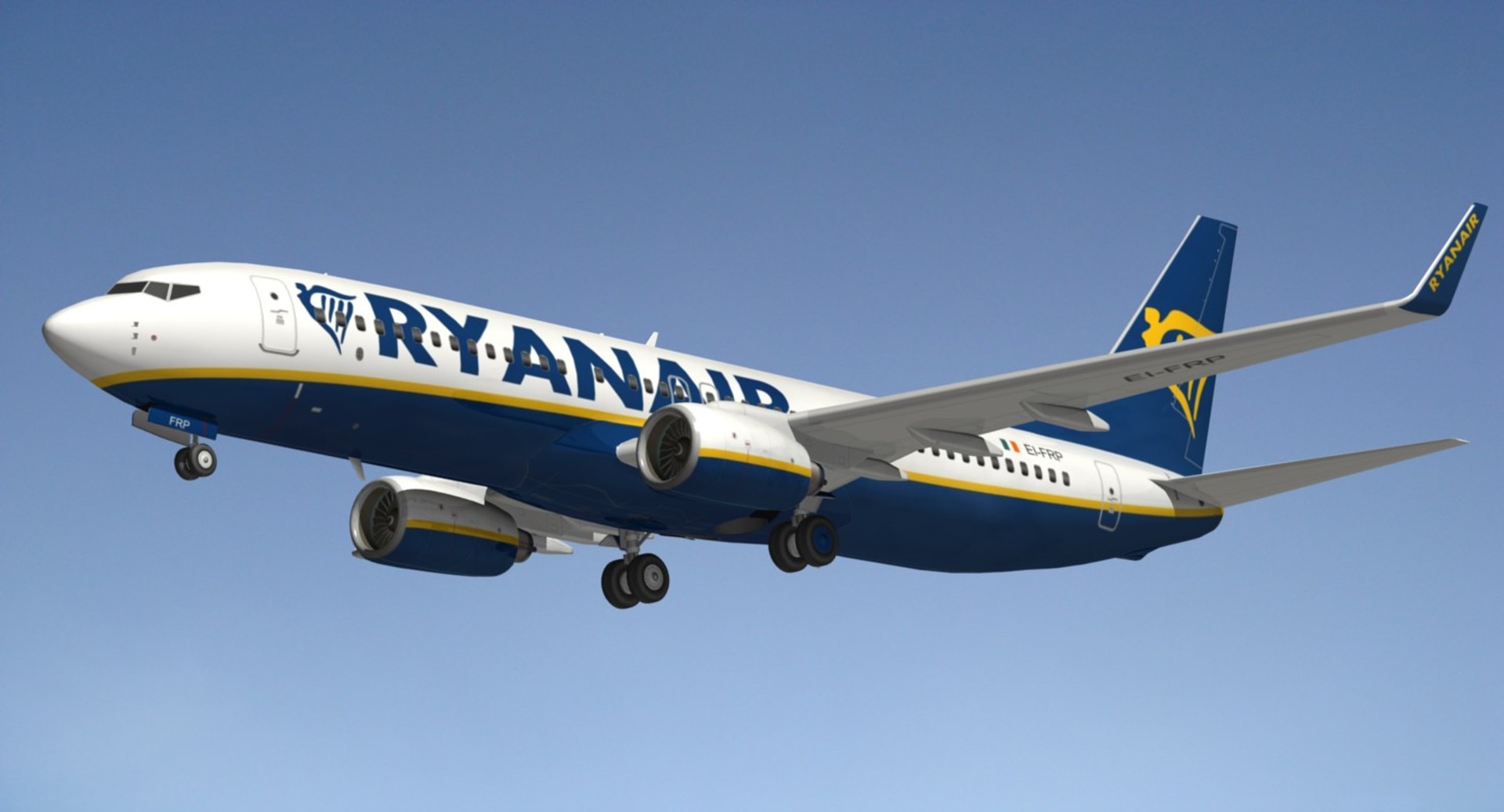 Boeing Ryanair 3D - TurboSquid 1270478