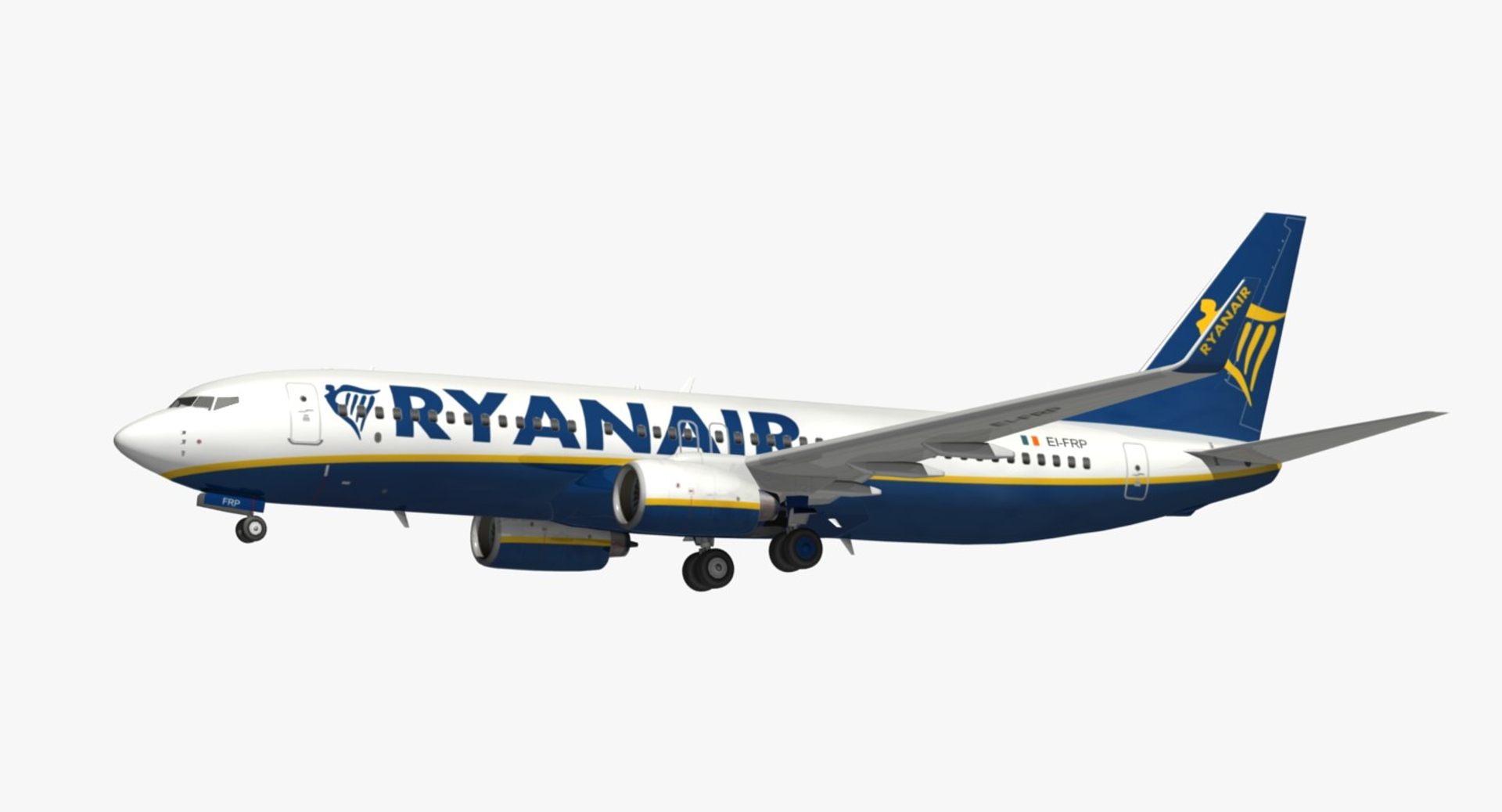 Boeing Ryanair 3D - TurboSquid 1270478