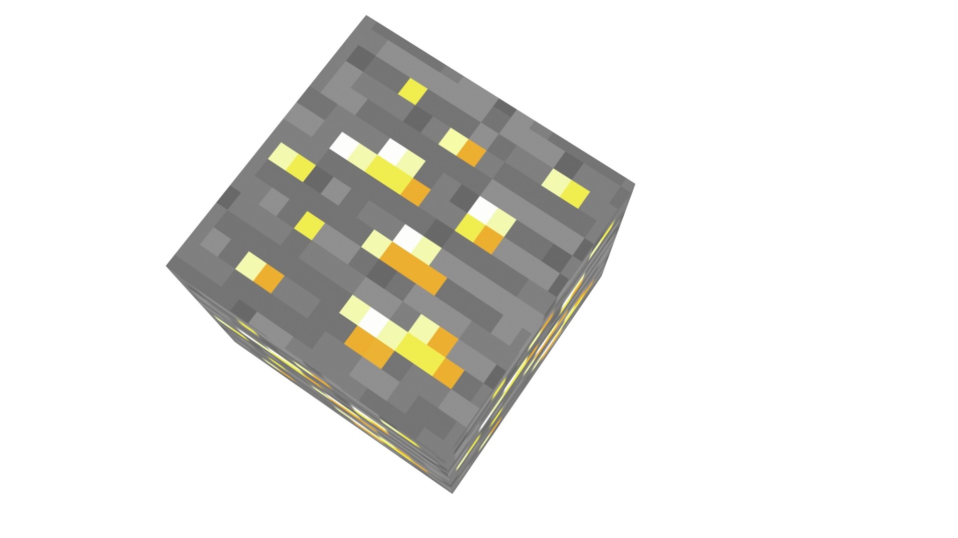 Minecraft Gold 3D Model - TurboSquid 2390611