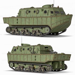 3D Amphibious Tracked Vehicle model
