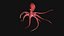 Octopus Low Poly Model Rigged Animated