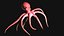Octopus Low Poly Model Rigged Animated