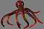 Octopus Low Poly Model Rigged Animated