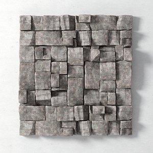 panel stone rock model