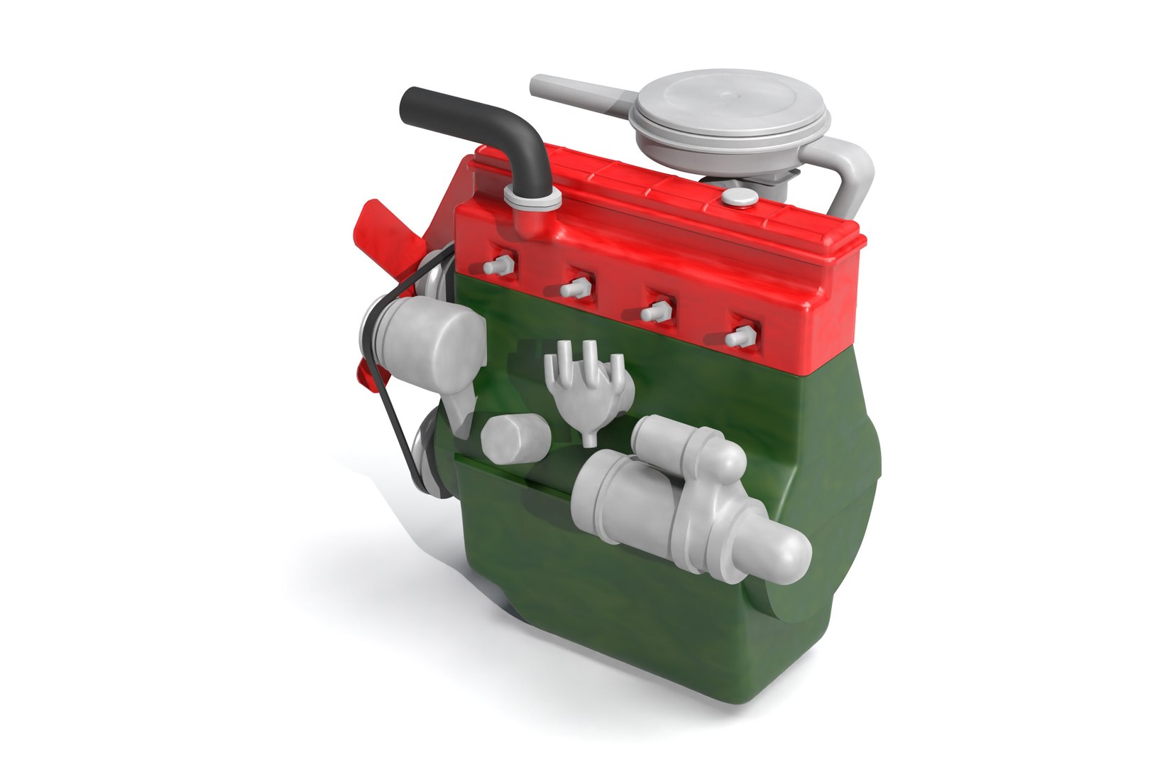 3D Model Old Straight Engine Inline Engine - TurboSquid 2301126