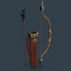 dwarf bow arrows 3D