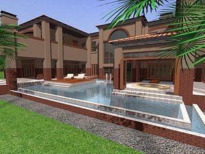3ds max mansion tuscan style