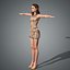 Kaia Gerber Personagem Modelo 3D Low Poly