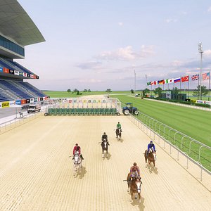 Realistic Horse Track Detailed Scane