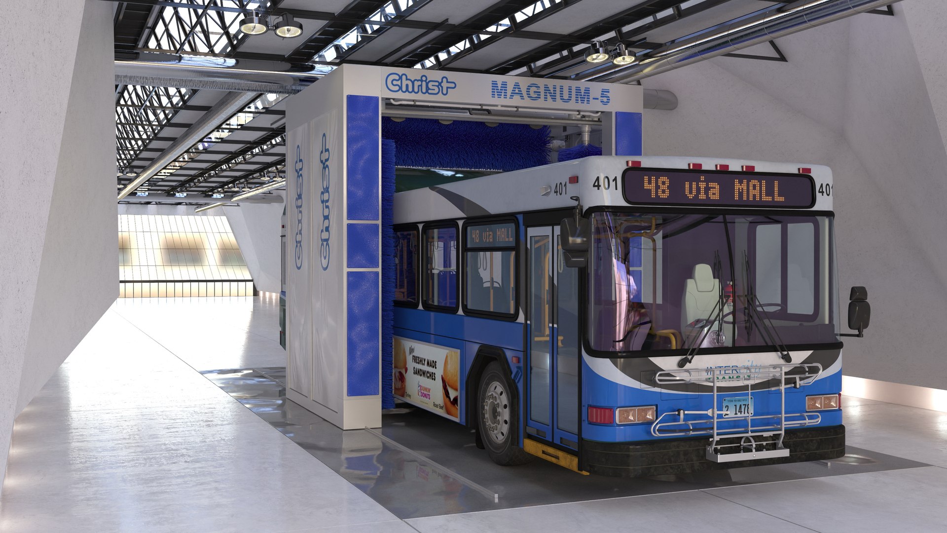 3D model MAGNUM Bus Wash - TurboSquid 2087600