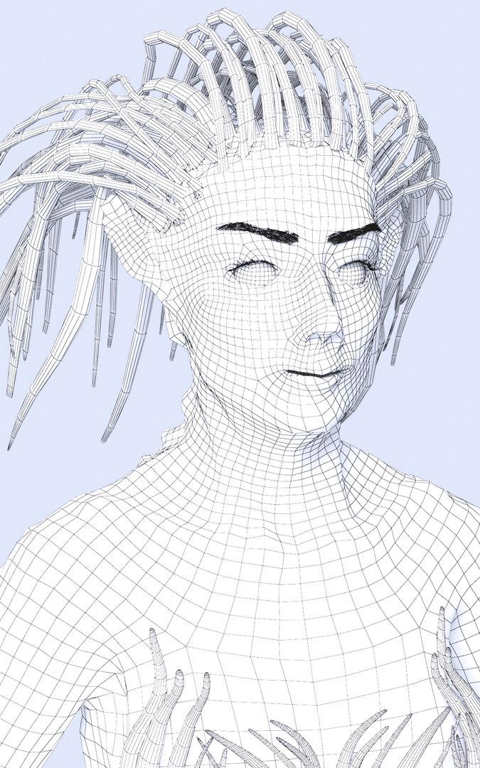 3D Female Werewolf Hedgehog Model - TurboSquid 1519527