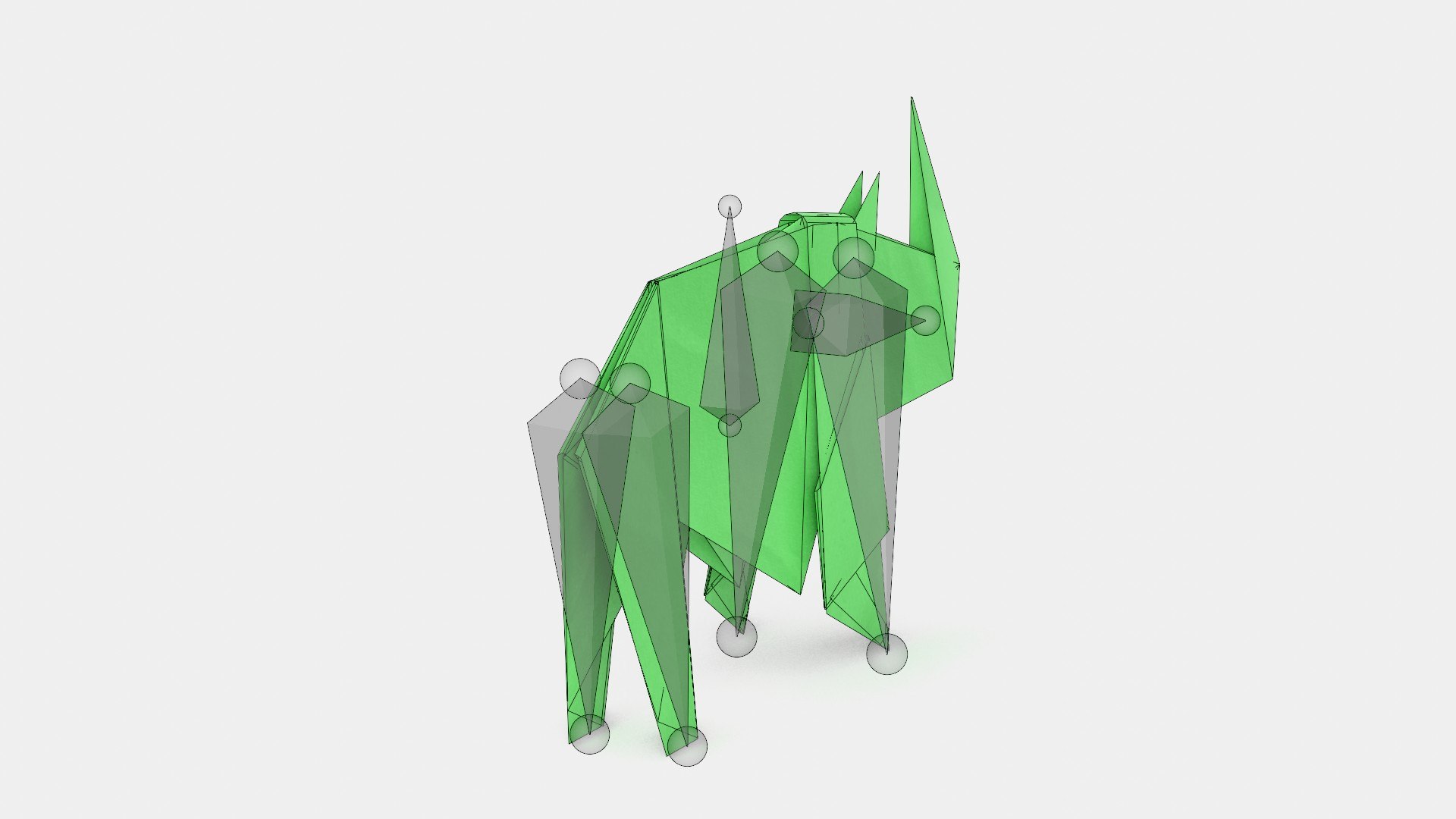 Origami Rhino 3d Model - Turbosquid 2324432