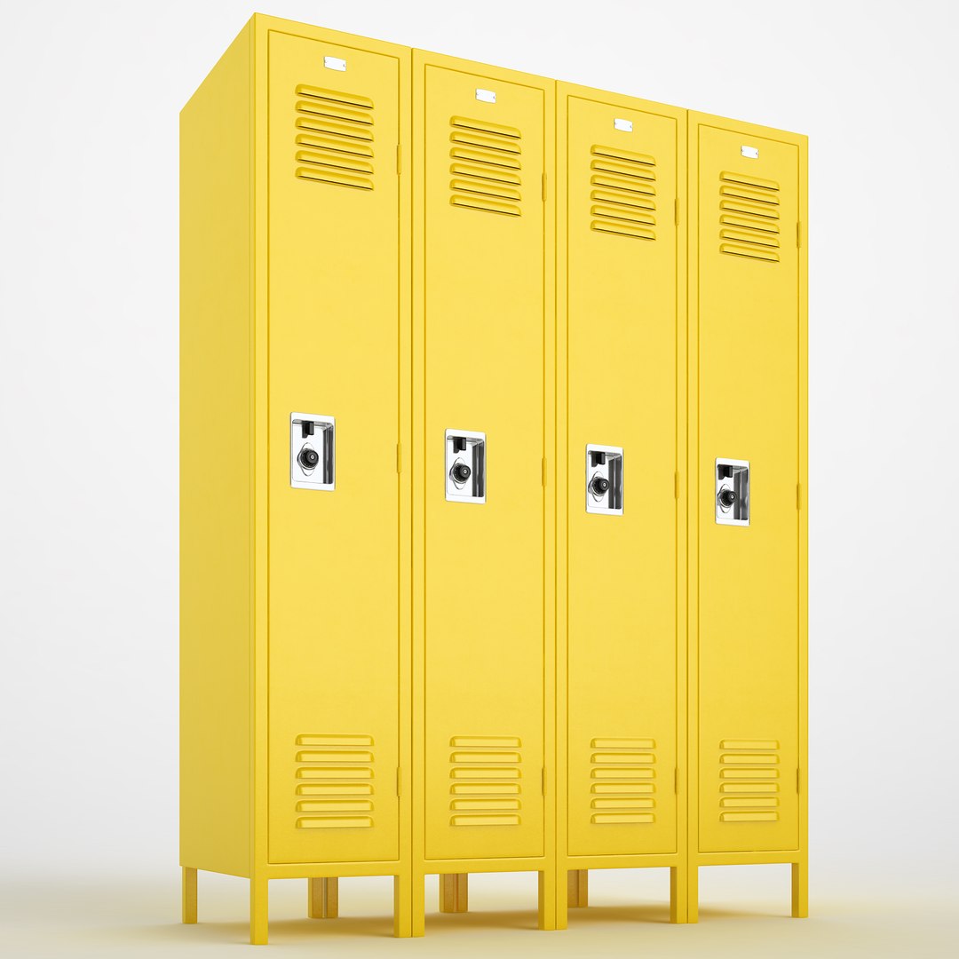School lockers lock model TurboSquid 1452676