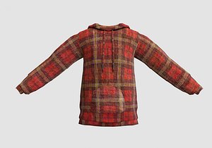3D red checkered hoodie