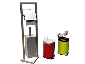 3d max toilet brush trash