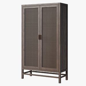 Crate and Barrel Blake Storage Cabinet 3D model