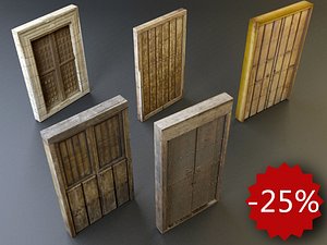 3d medieval doors
