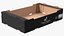 Stackable Corrugated Cardboard Fruit Tray Black