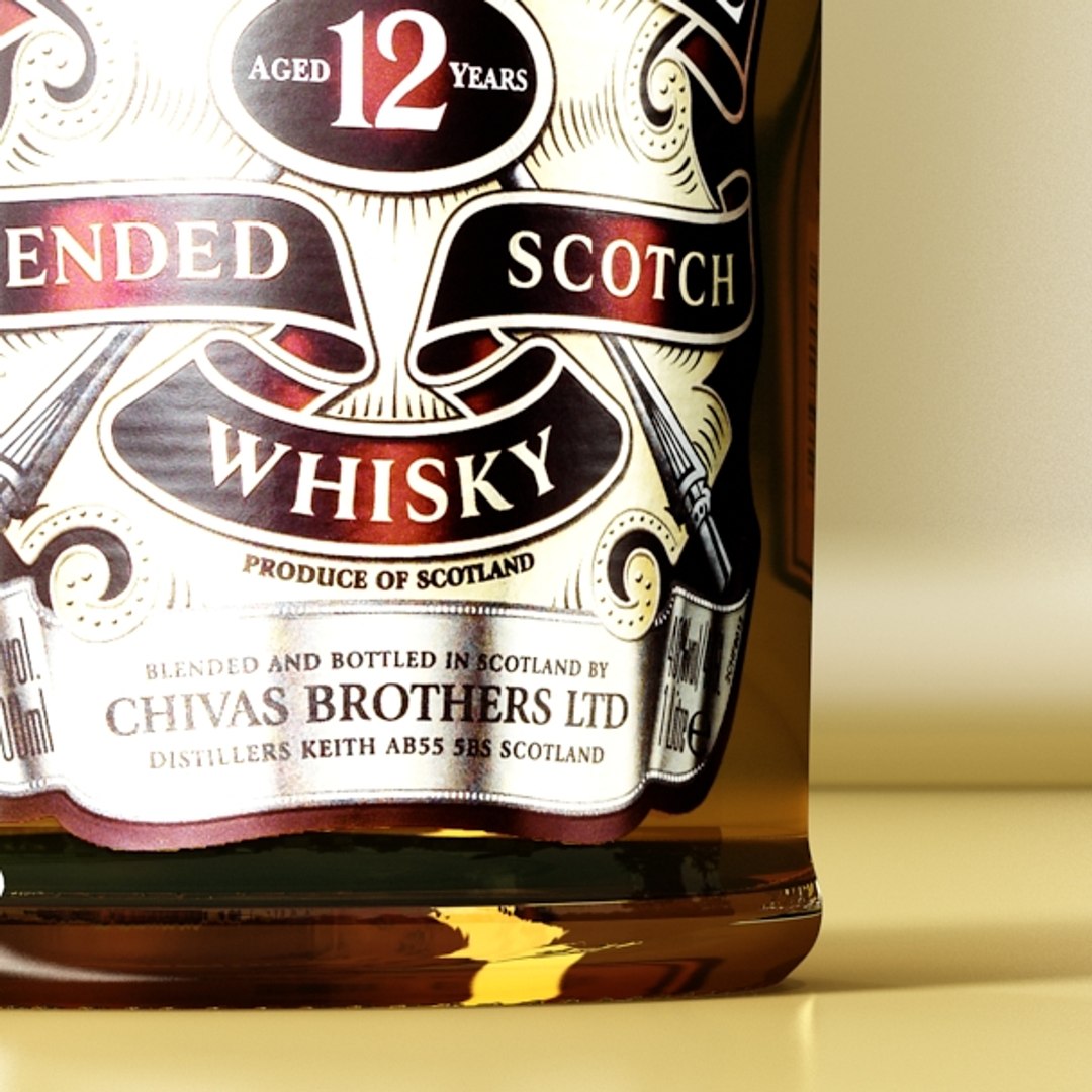Max Photorealistic Liquor Bottle Chivas